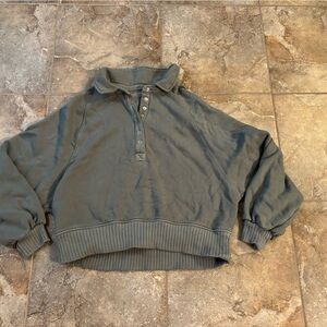 Aerie Button-Up Sweatshirt